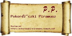 Pokoráczki Piramusz névjegykártya